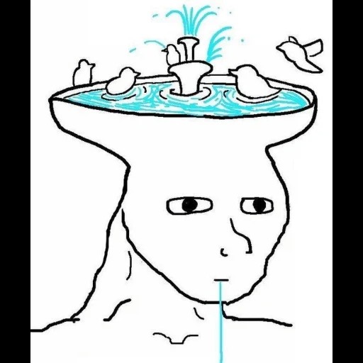 head empty fountain wojak